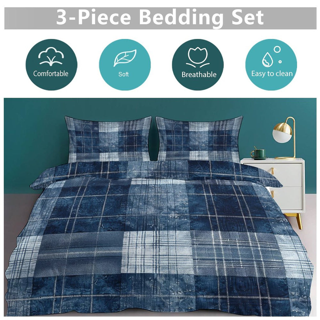 Queen 3-Piece Bedding Set-90"x90"/ 229x229cm