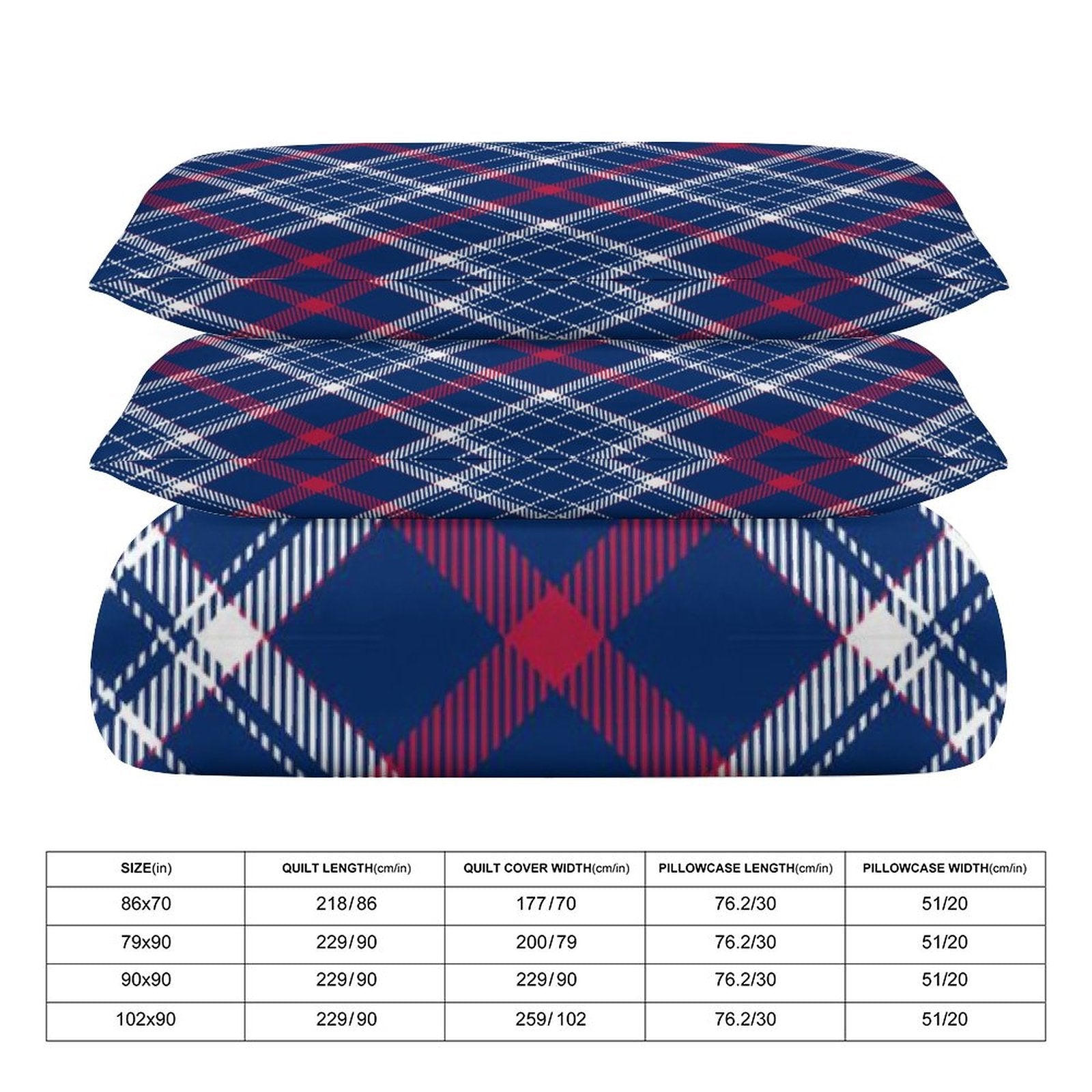 King 3-Piece Bedding Set-102"x90"/ 259x229cm