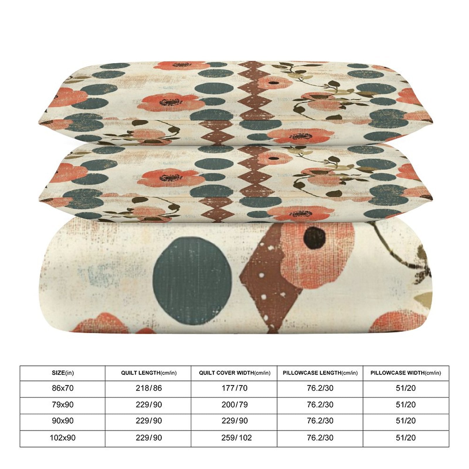 Full 3-Piece Bedding Set-86"×70"/ 218×177cm