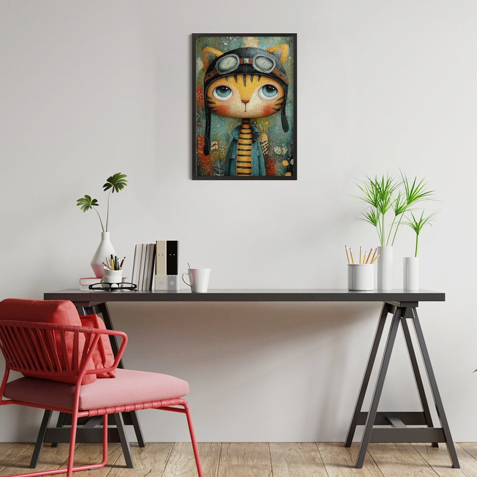 Cat Pilot Wooden Puzzle