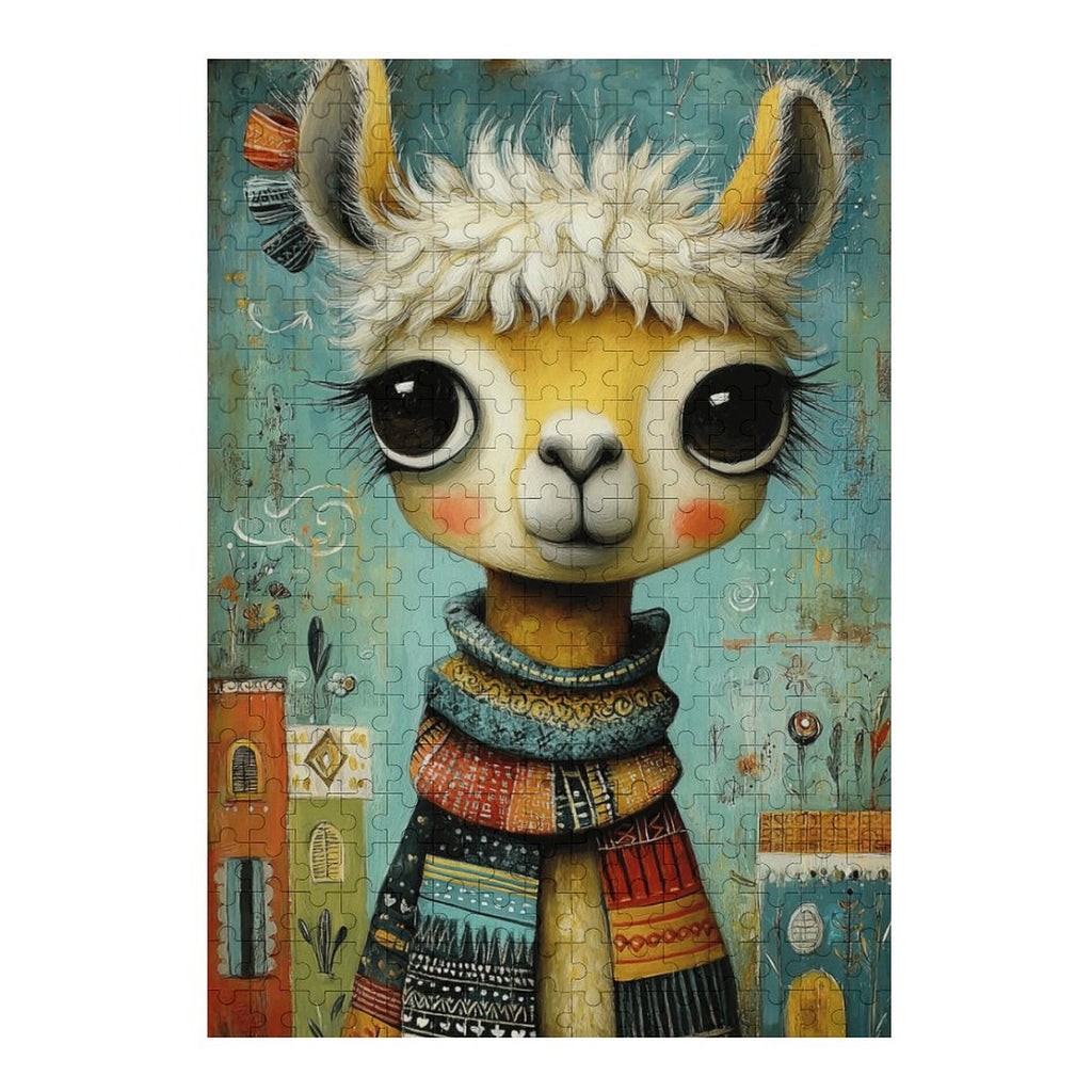 Boho Alpaca Wooden Puzzle