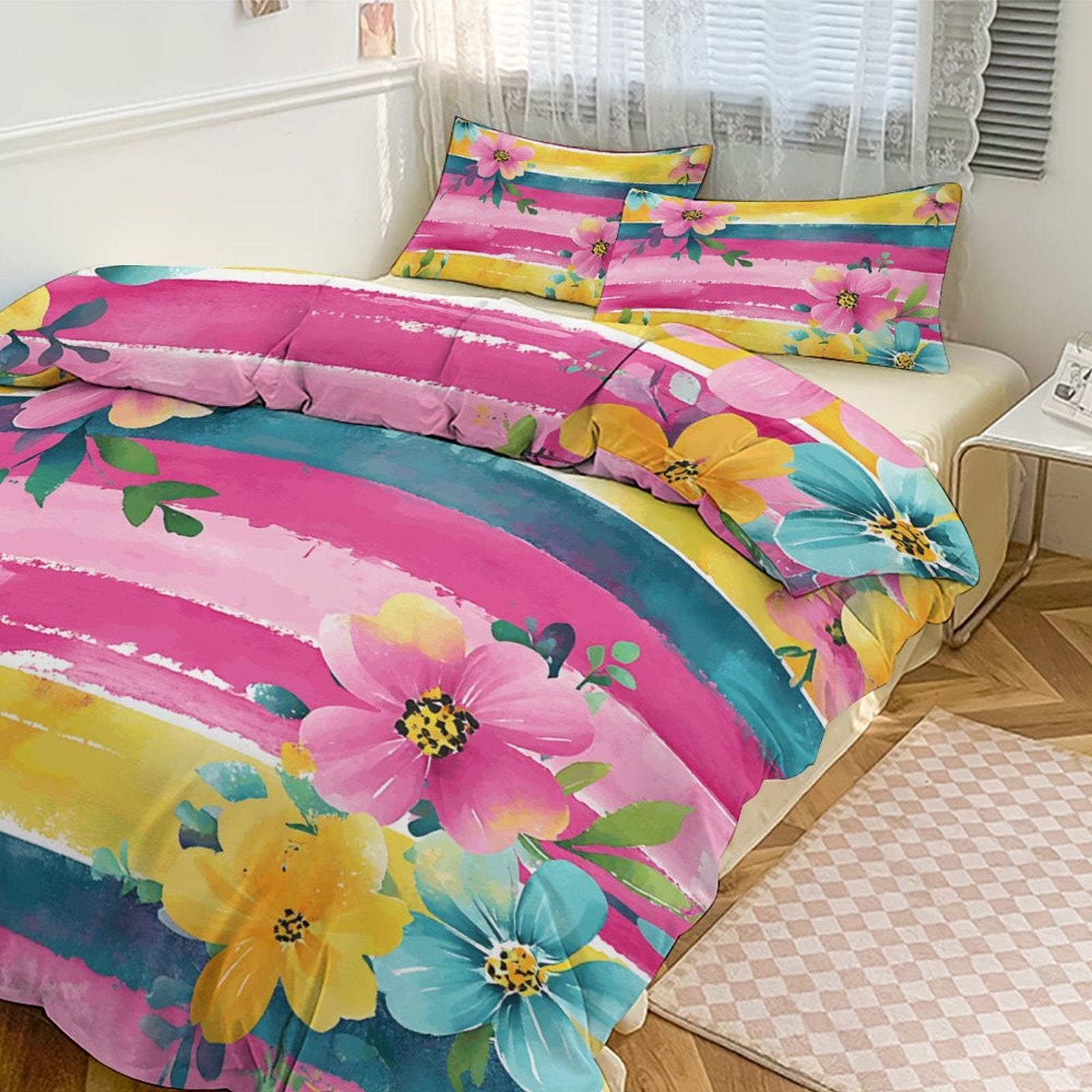 Queen 3-Piece Bedding Set-90"x90"/ 229x229cm