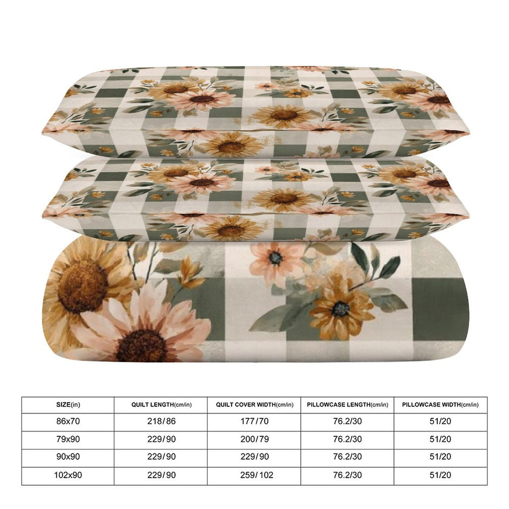 Queen 3-Piece Bedding Set-90"x90"/ 229x229cm