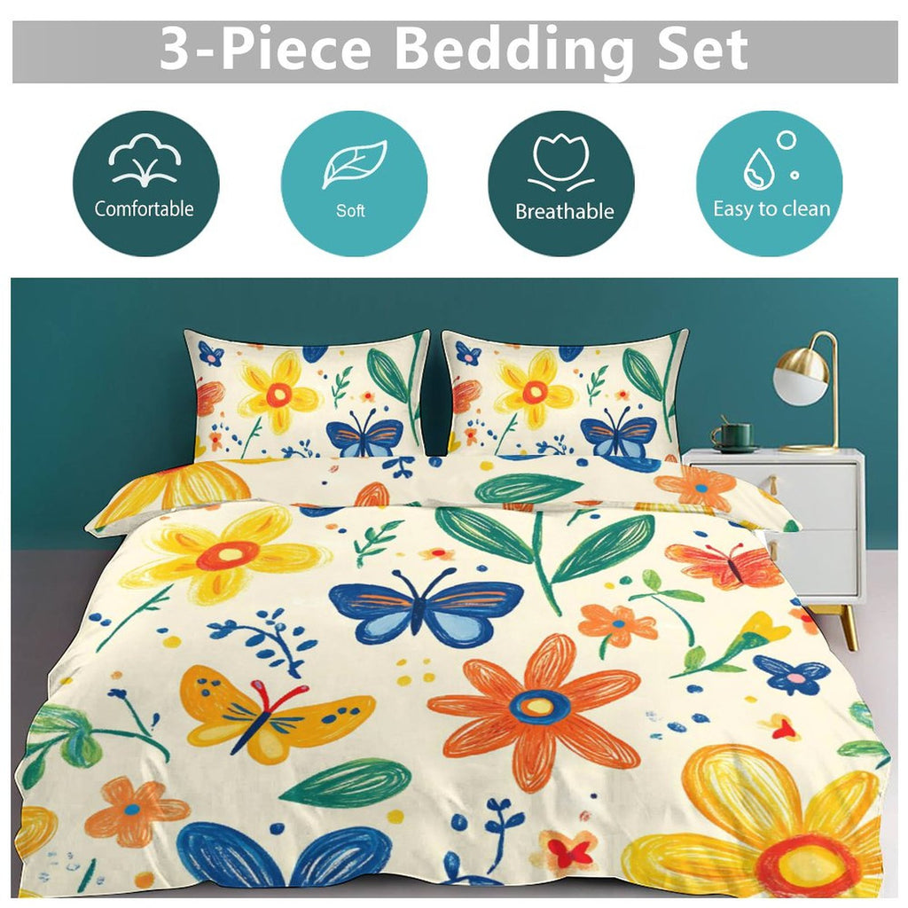 Full 3-Piece Bedding Set-86"×70"/ 218×177cm