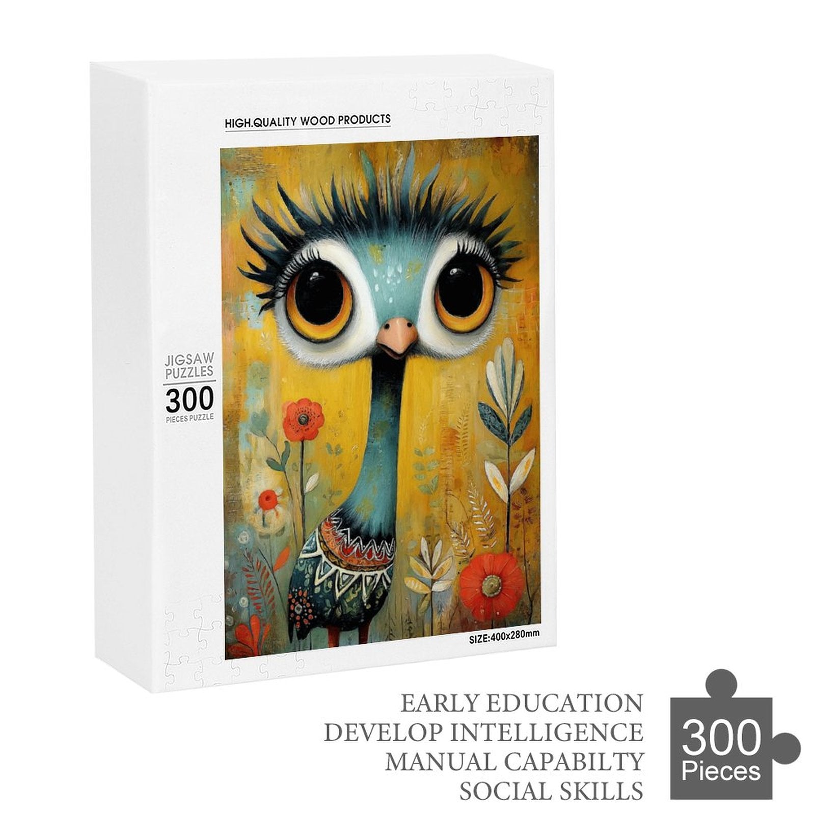 Colorful Bird Wooden Puzzle
