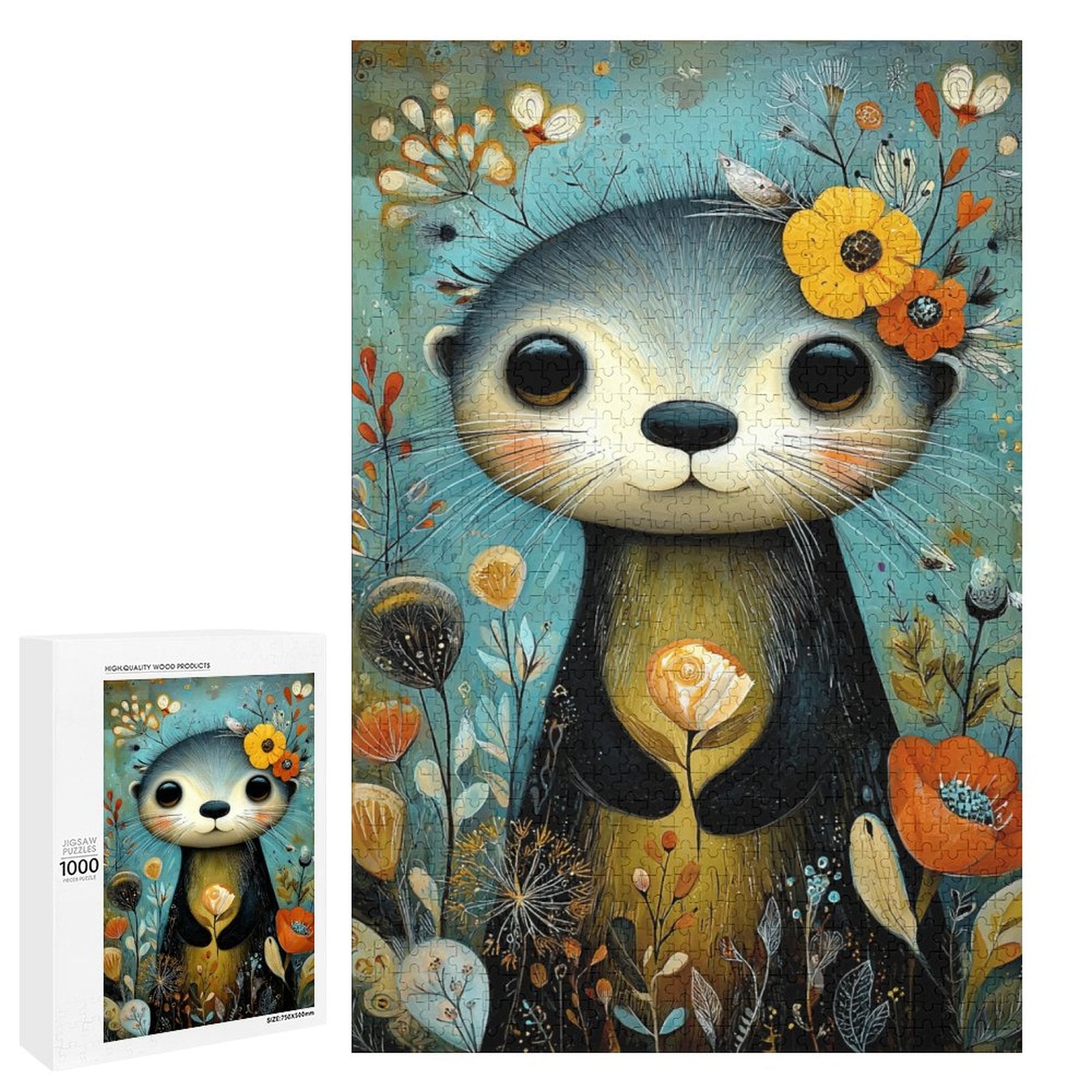 Boho Baby Otter Wooden Puzzle