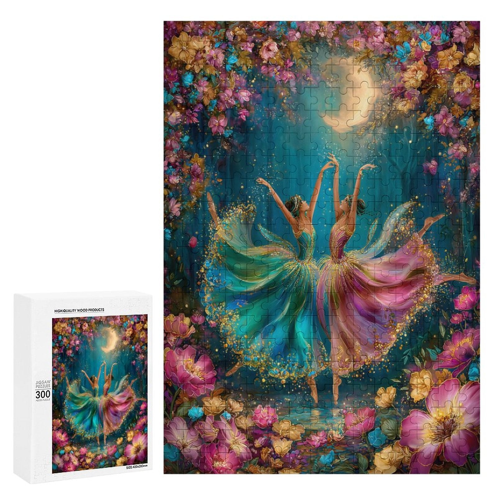 Mystical Midnight Dancing Ladies Wooden Puzzle