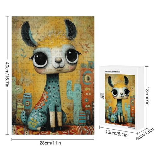 Baby Llama Wooden Puzzle