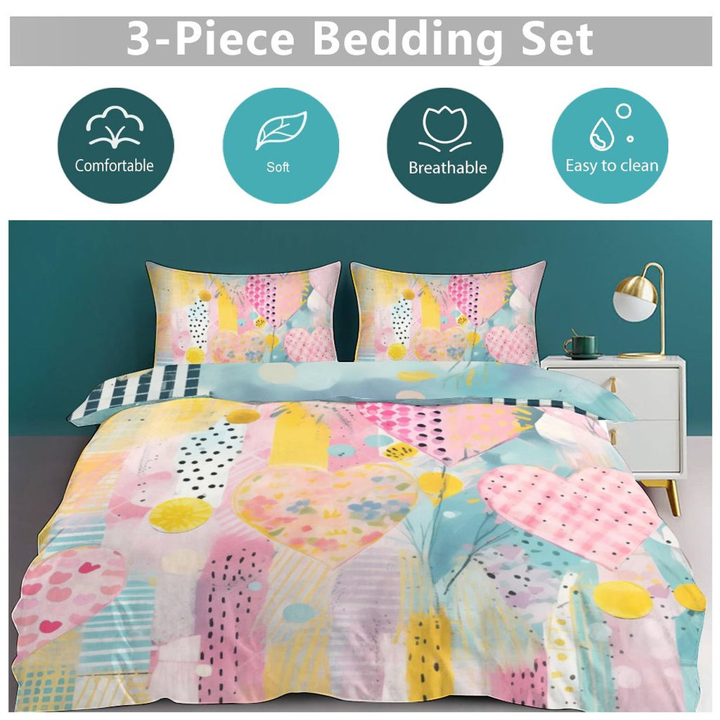 Full 3-Piece Bedding Set-86"×70"/ 218×177cm