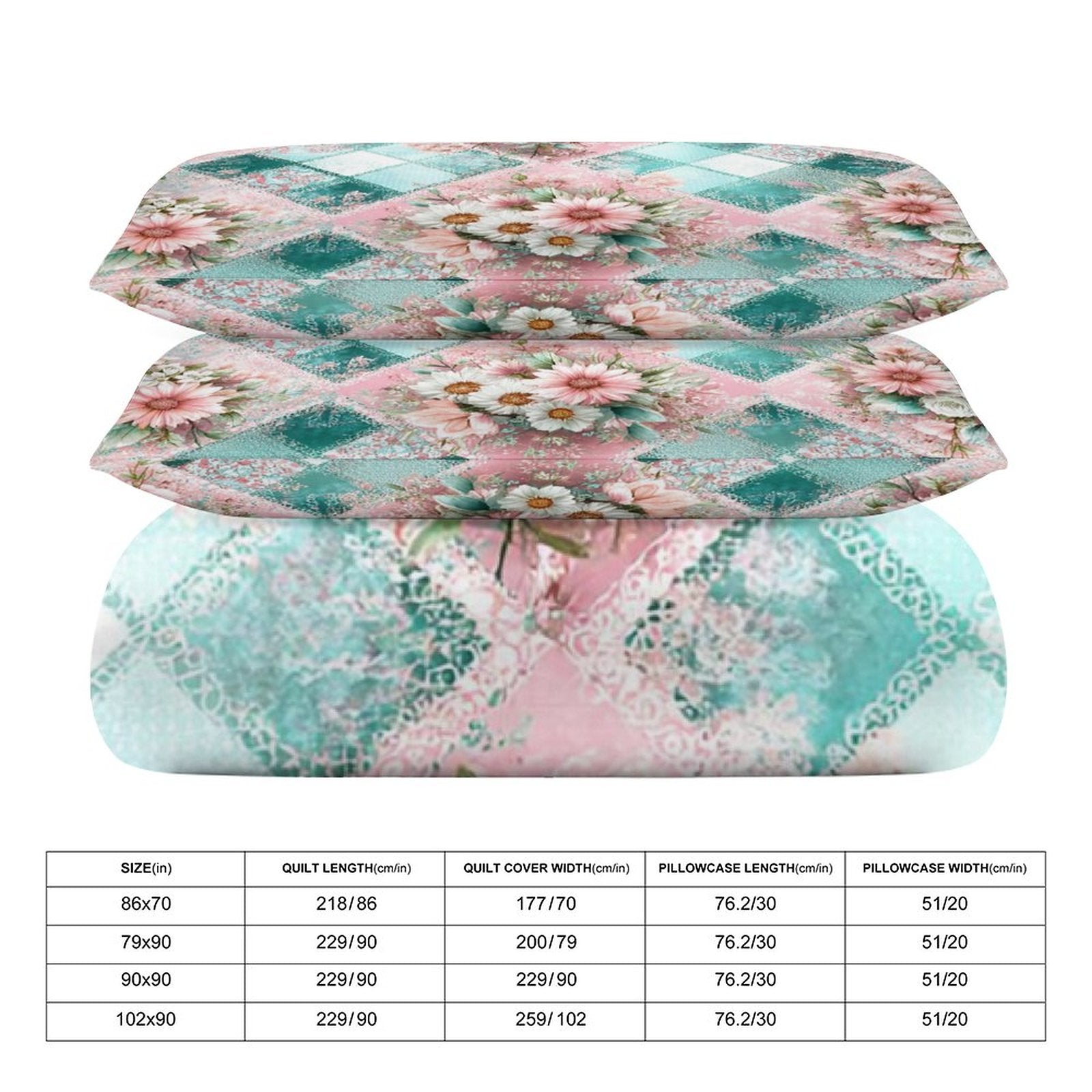 King 3-Piece Bedding Set-102"x90"/ 259x229cm