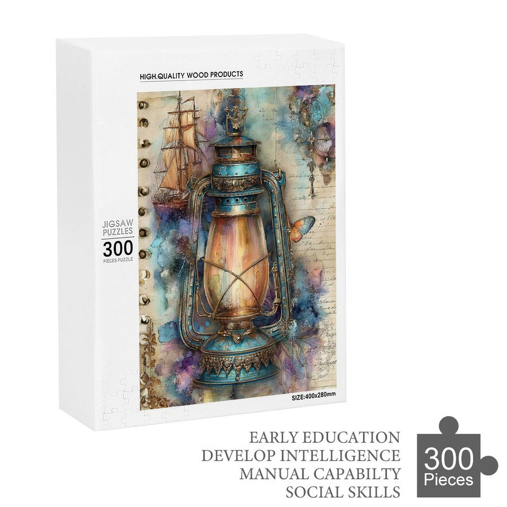 Ship and Lantern Wooden Puzzle