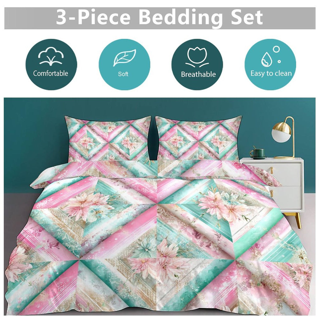 King 3-Piece Bedding Set-102"x90"/ 259x229cm