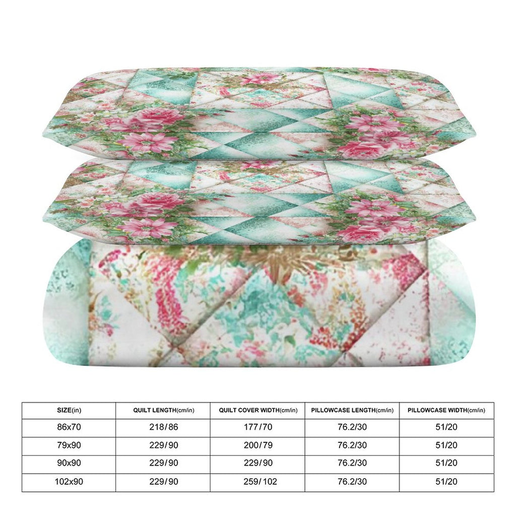 Queen 3-Piece Bedding Set-90"x90"/ 229x229cm