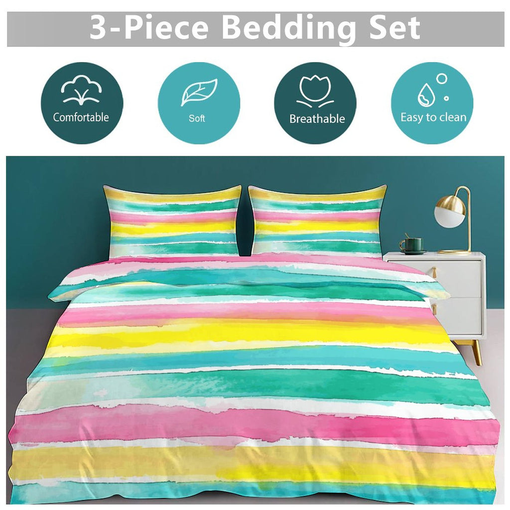 Queen 3-Piece Bedding Set-90"x90"/ 229x229cm
