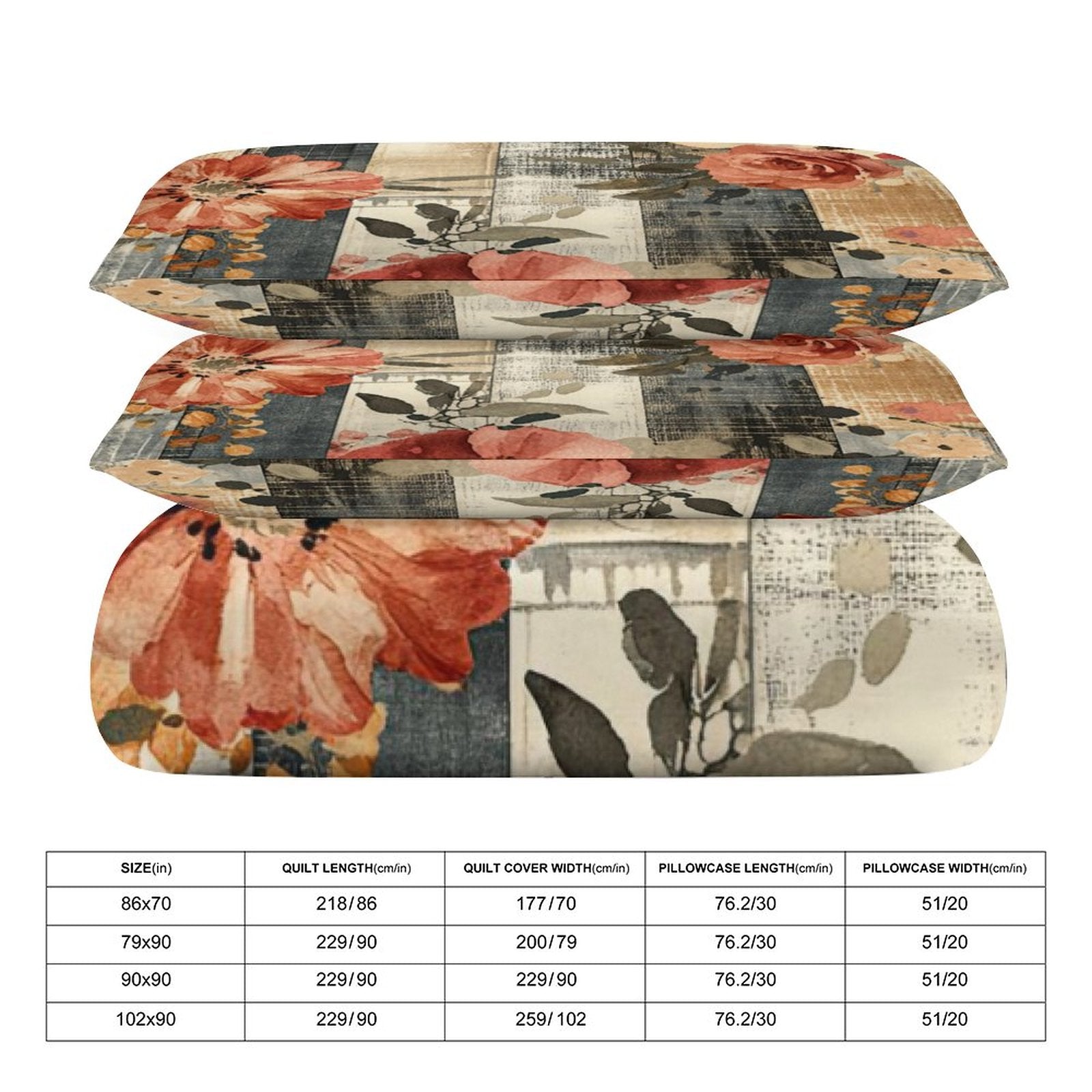 Full 3-Piece Bedding Set-86"×70"/ 218×177cm
