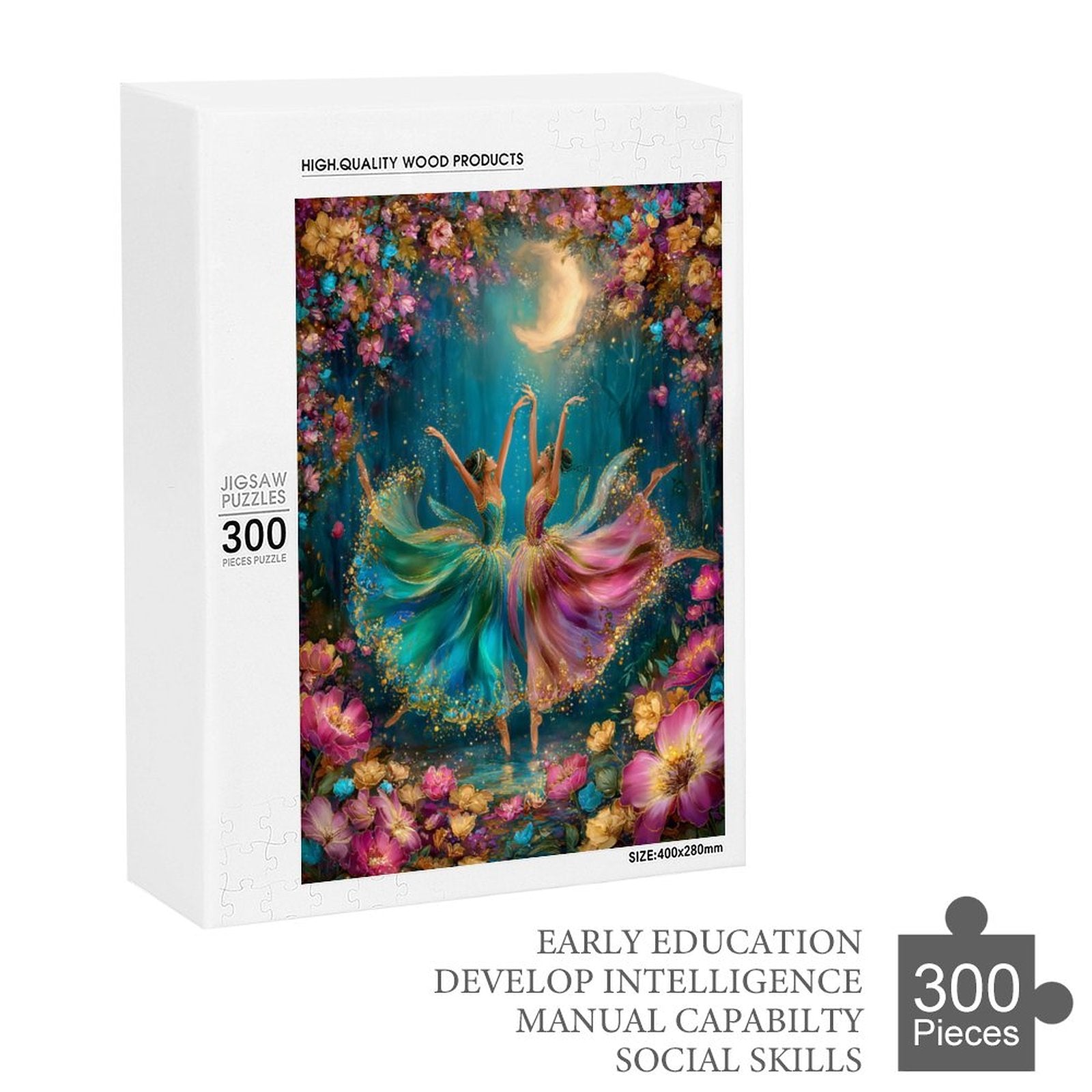Mystical Midnight Dancing Ladies Wooden Puzzle