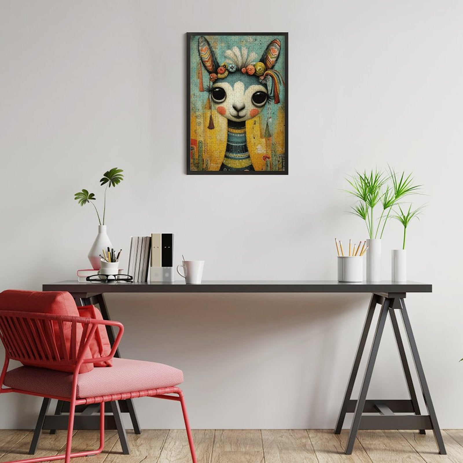 Boho Baby Llama Wooden Puzzle