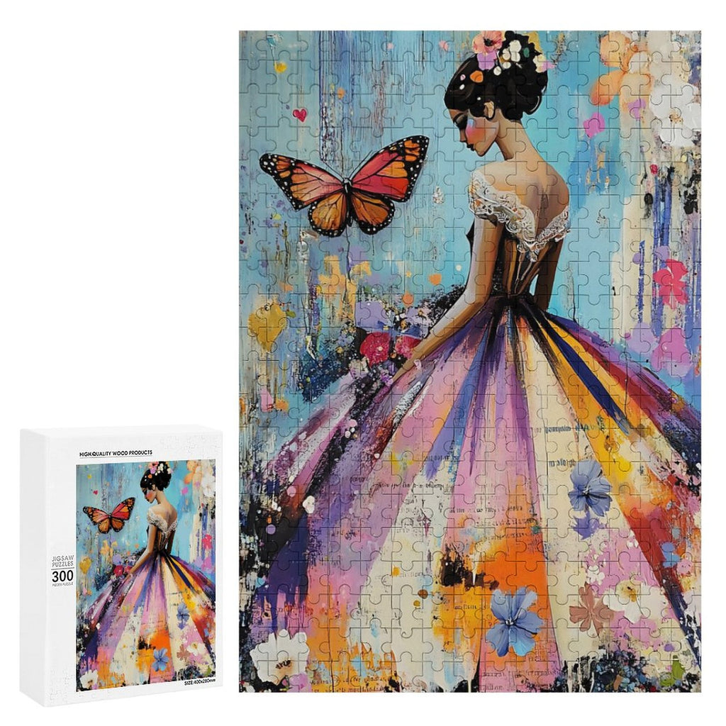 Colorful Butterfly Debutante Wooden Puzzle