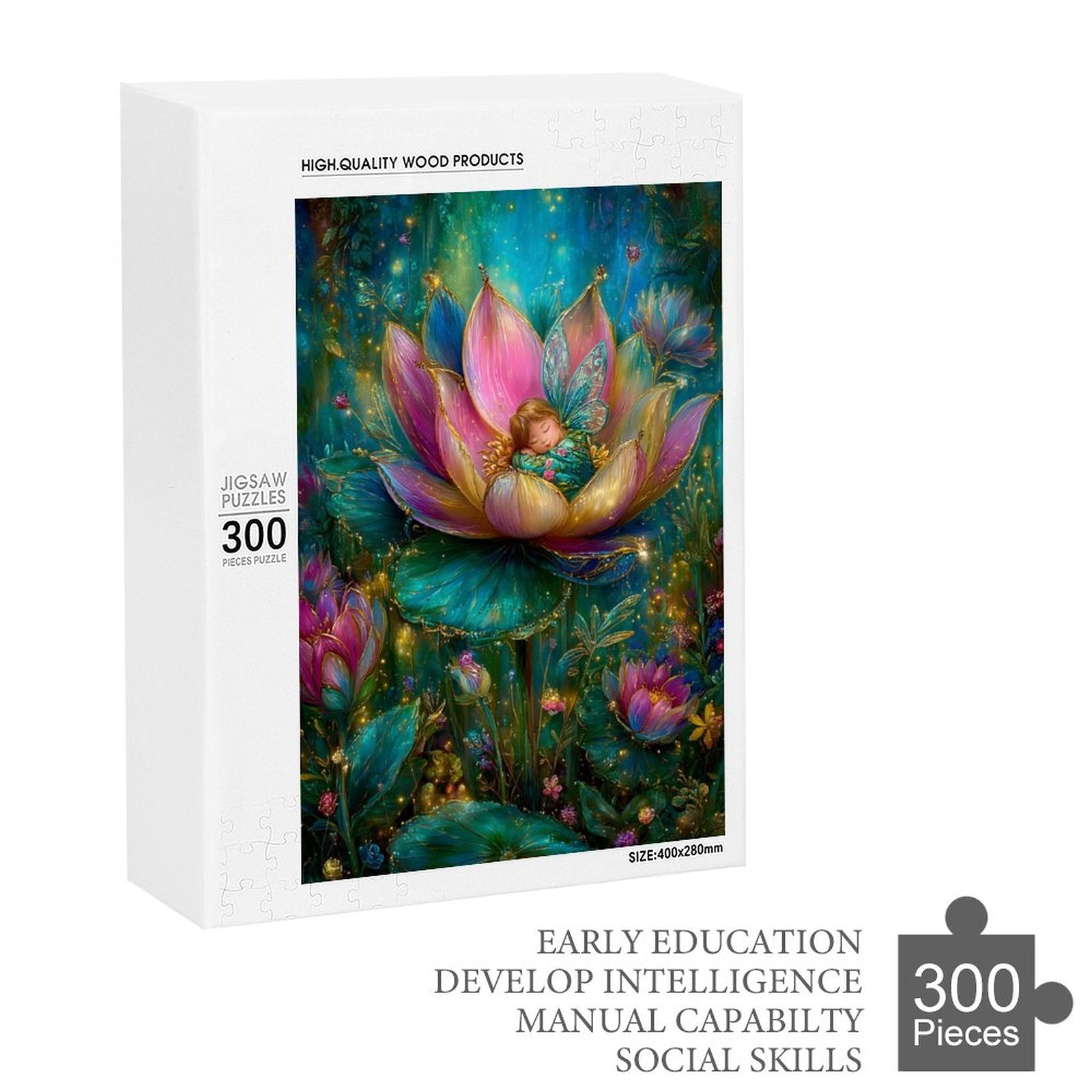 Mystical Lotus Fairy Wooden Puzzle