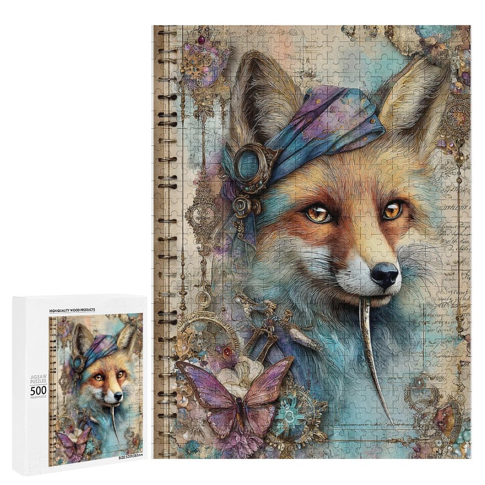 Captain Fox Wooden Puzzle