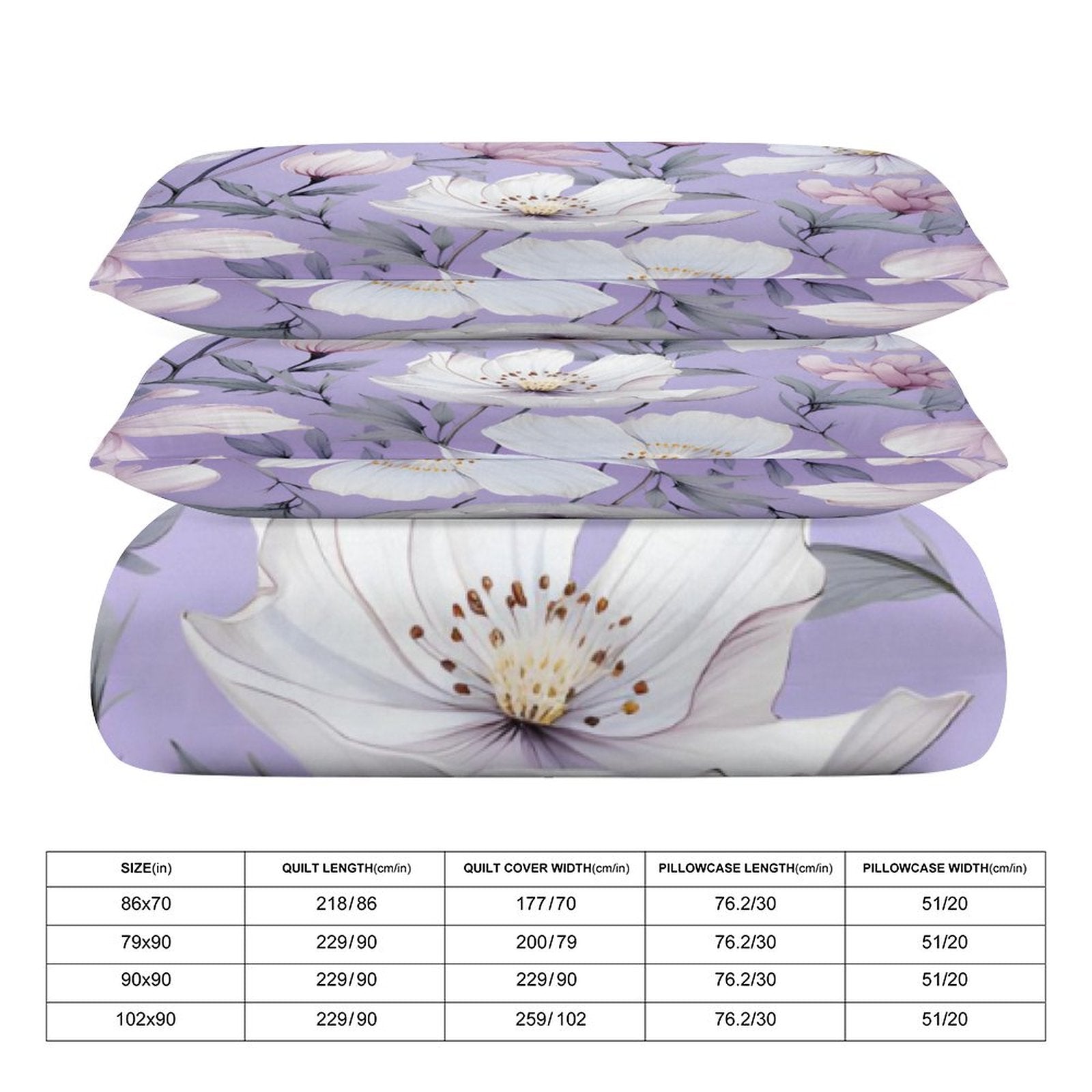 Full 3-Piece Bedding Set-86"×70"/ 218×177cm