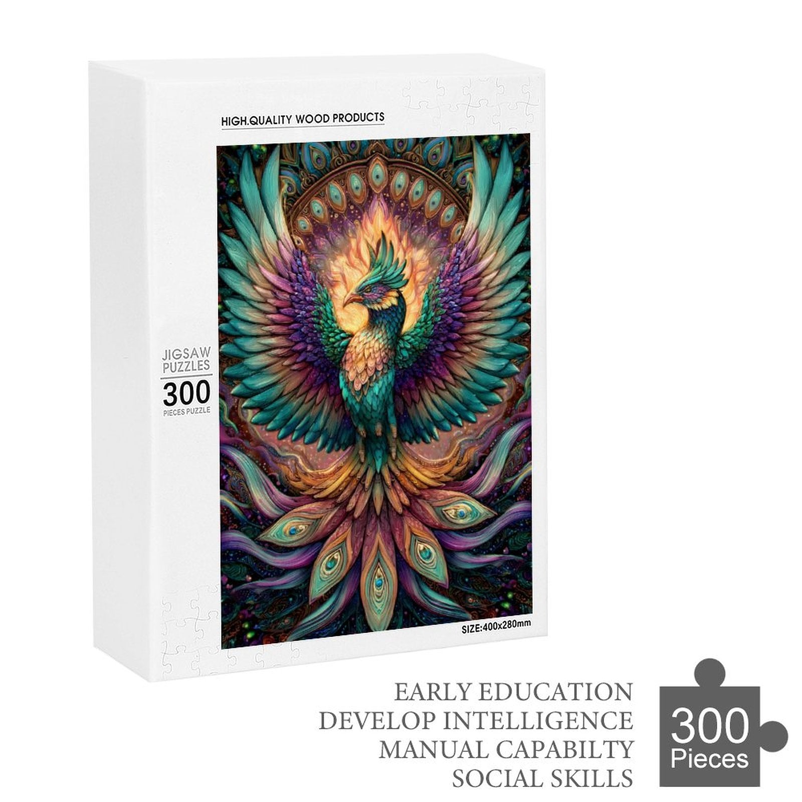Mosaic Phoenix Wooden Puzzle