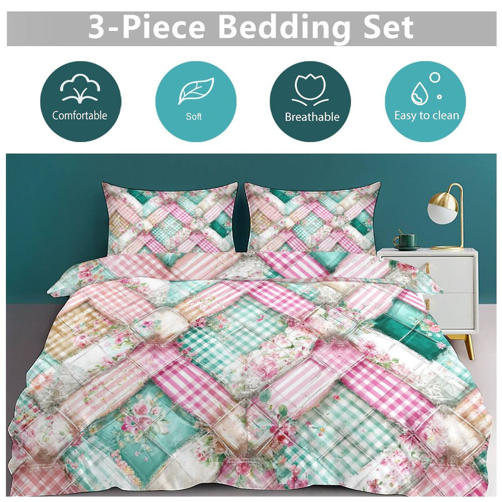 King 3-Piece Bedding Set-102"x90"/ 259x229cm
