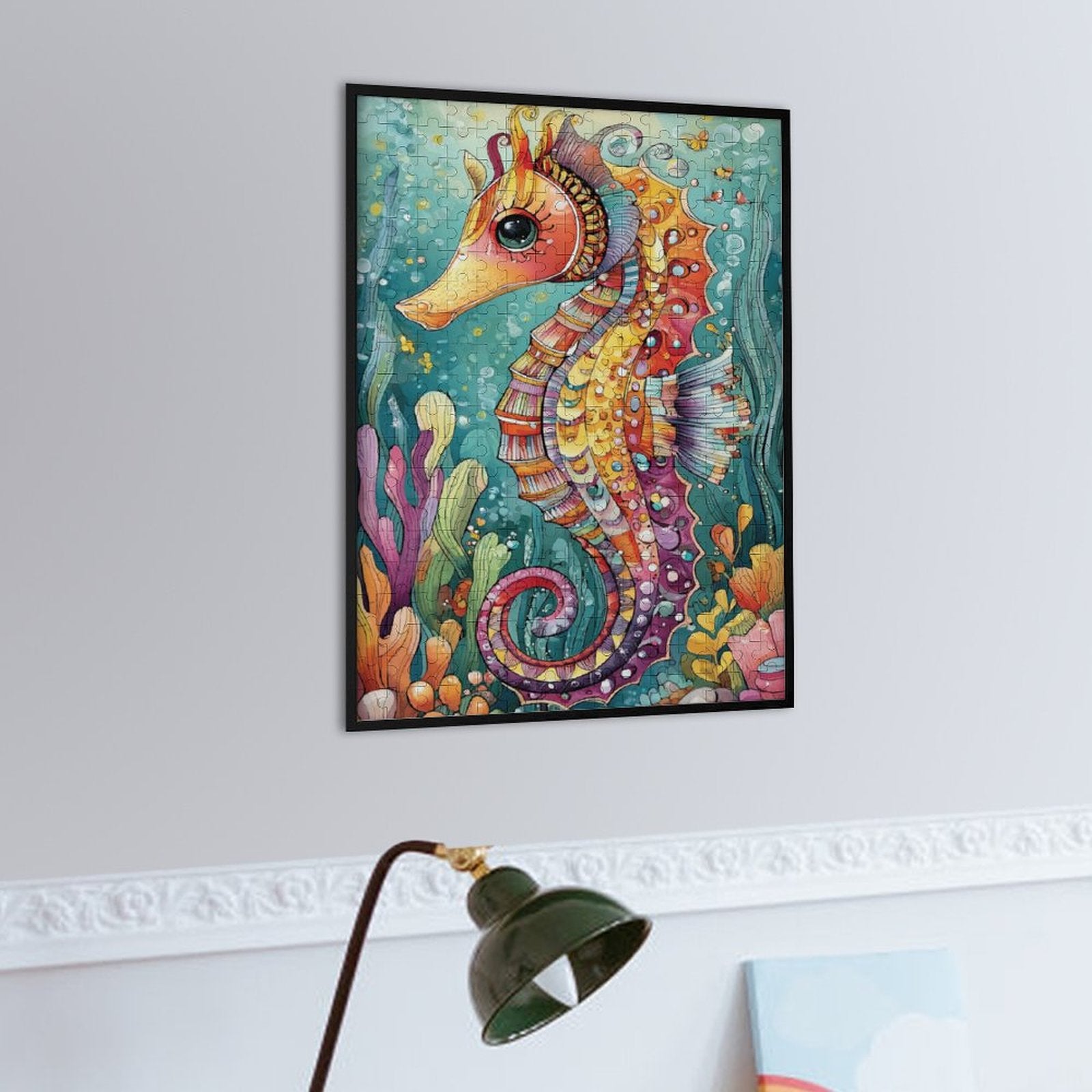 Colorful Seahorse Wooden Puzzle