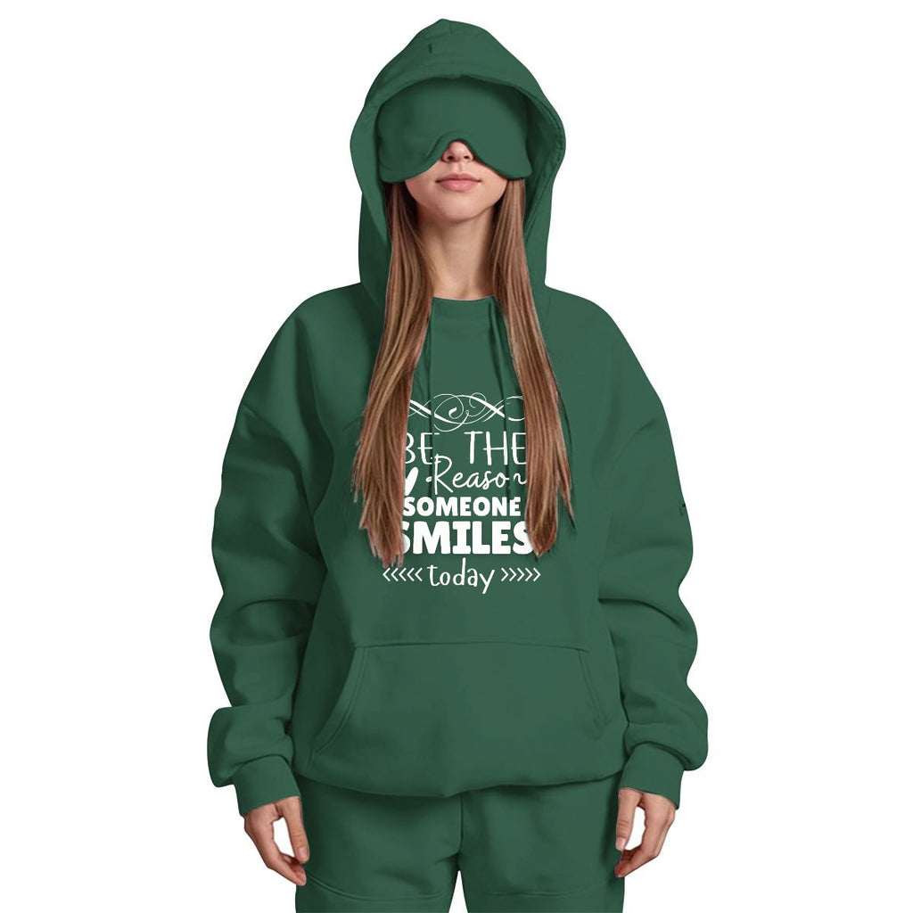Be the Reason Women's Travel Nap Hoodie with Built-in Eye Mask