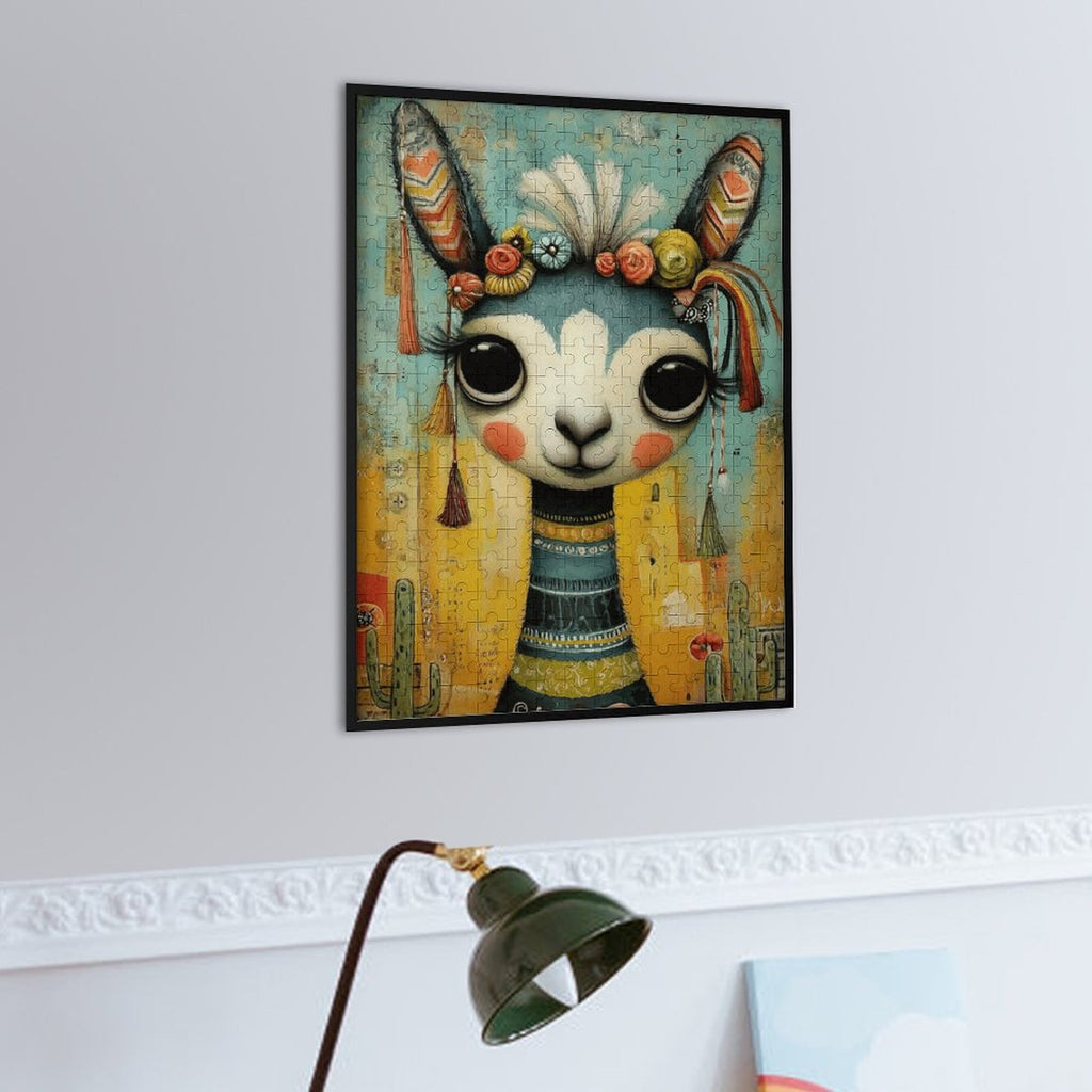 Boho Baby Llama Wooden Puzzle