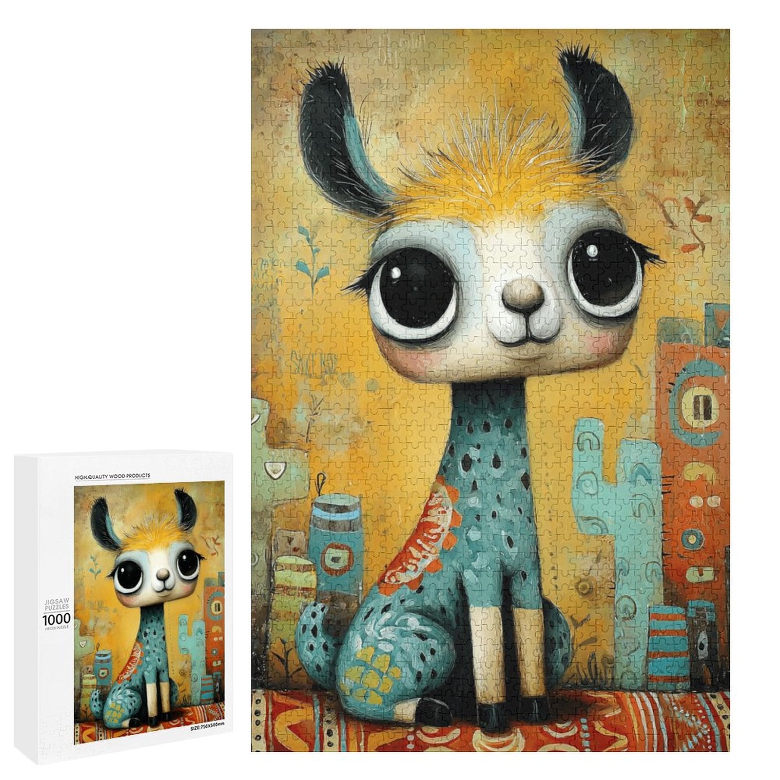 Baby Llama Wooden Puzzle