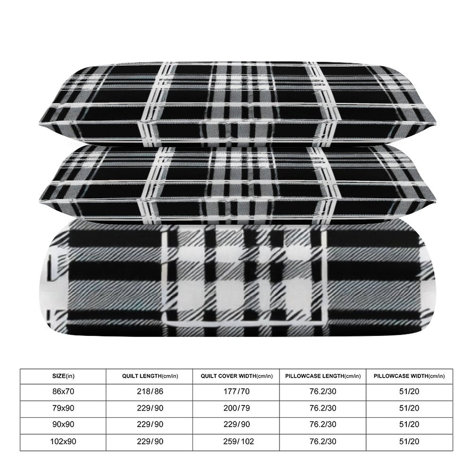 Queen 3-Piece Bedding Set-90"x90"/ 229x229cm