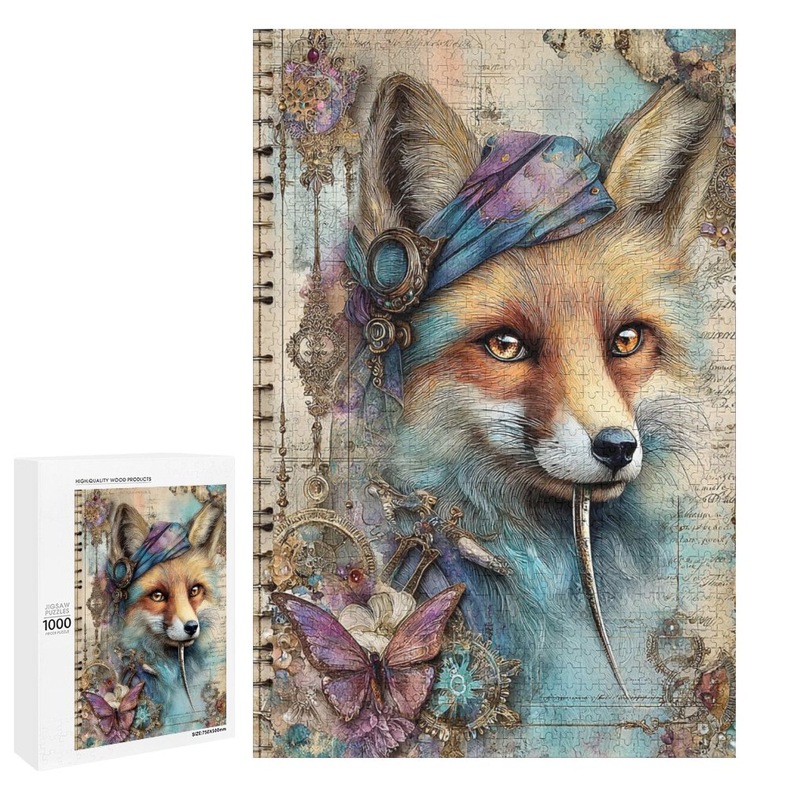 Captain Fox Wooden Puzzle
