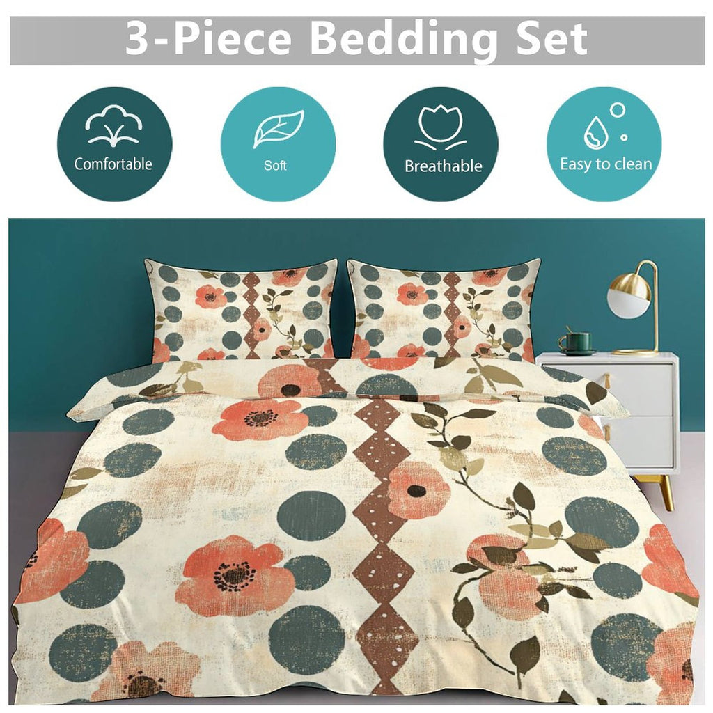Queen 3-Piece Bedding Set-90"x90"/ 229x229cm