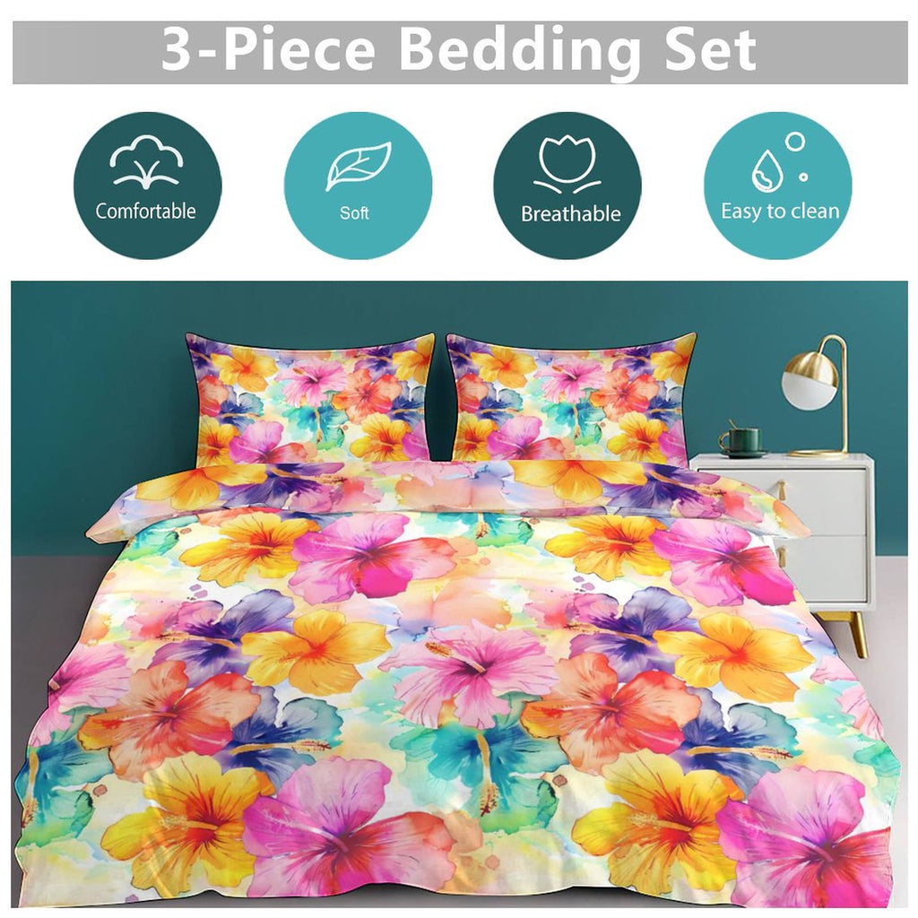 Queen 3-Piece Bedding Set-90"x90"/ 229x229cm