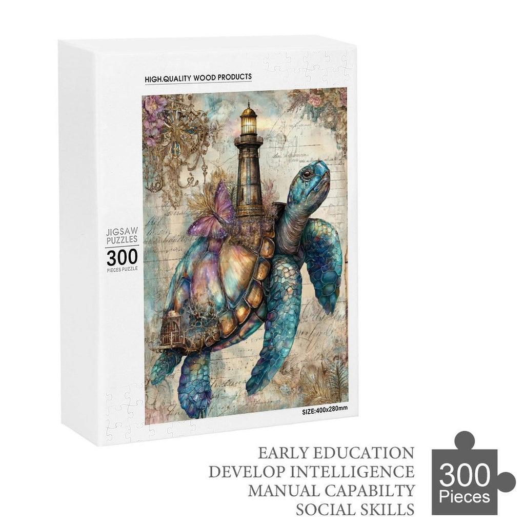 Lighthouse Turtle Wooden Puzzle