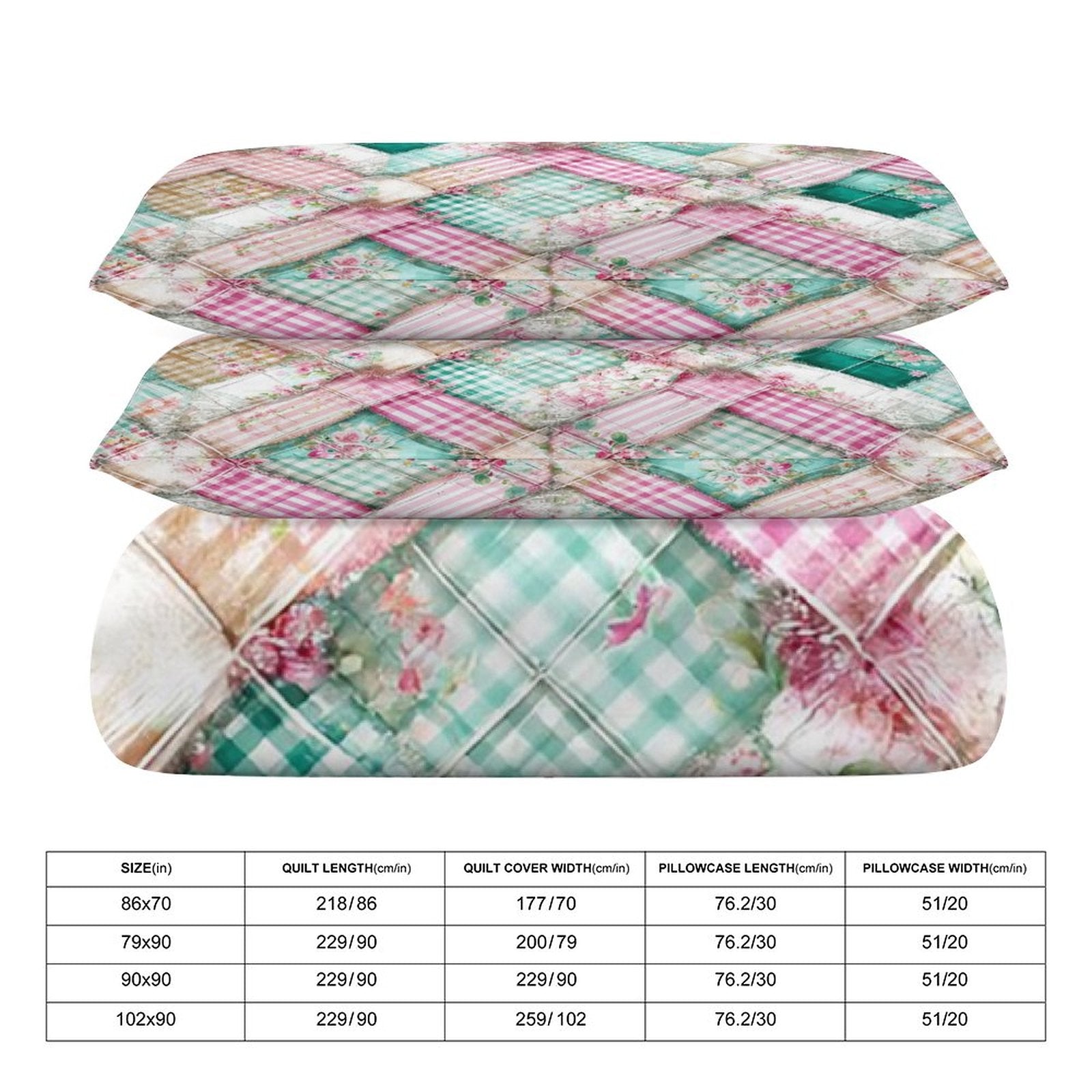 King 3-Piece Bedding Set-102"x90"/ 259x229cm