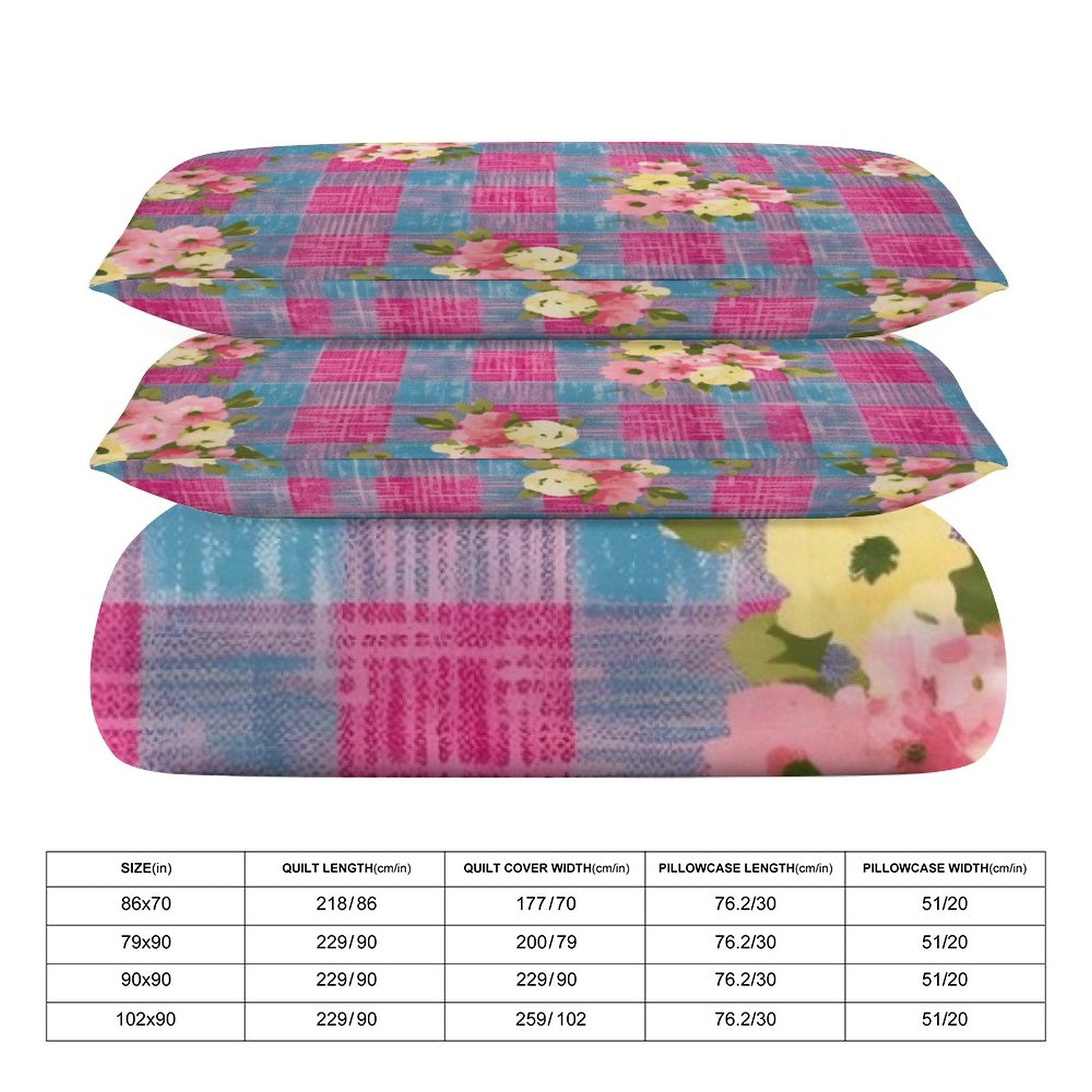King 3-Piece Bedding Set-102"x90"/ 259x229cm