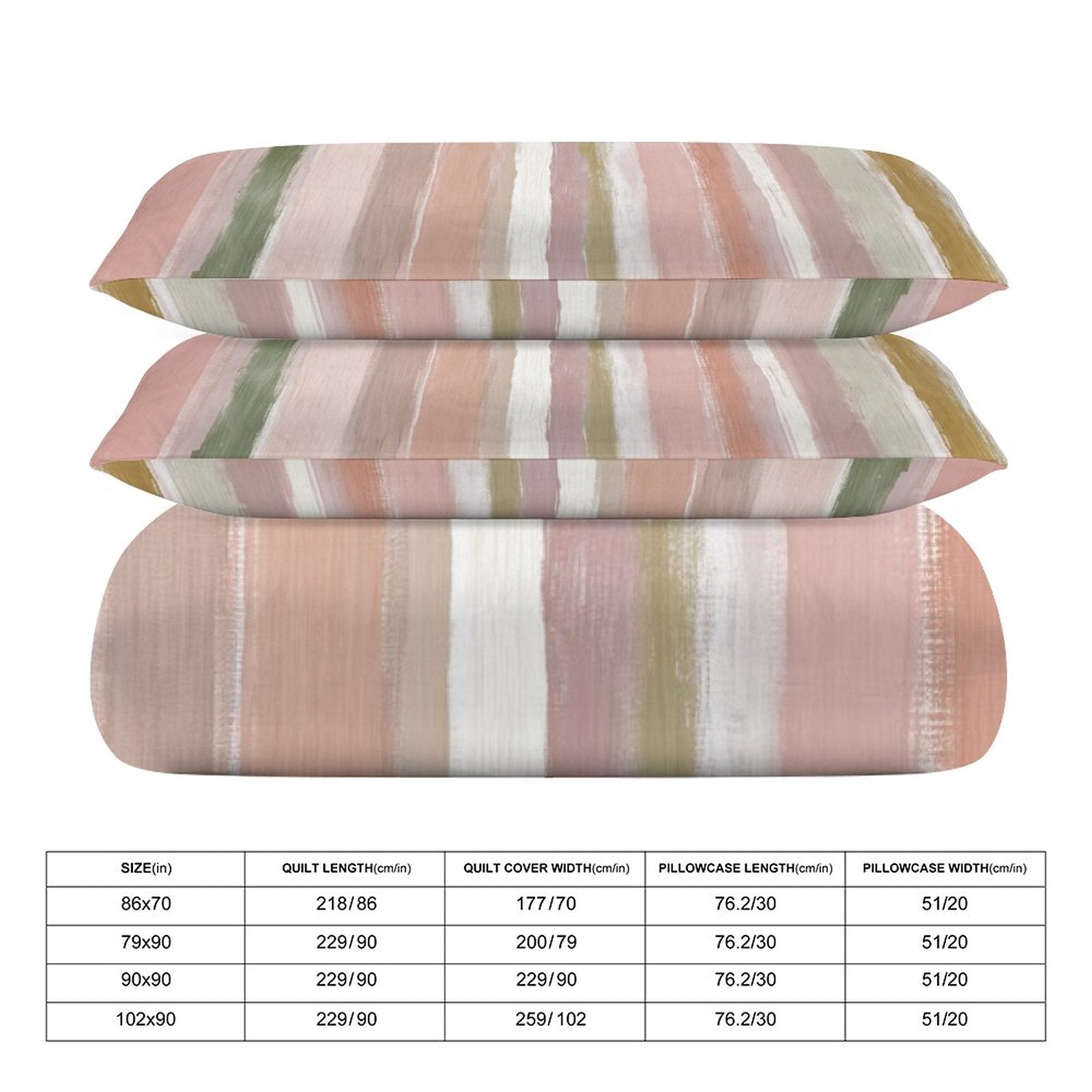 Queen 3-Piece Bedding Set-90"x90"/ 229x229cm