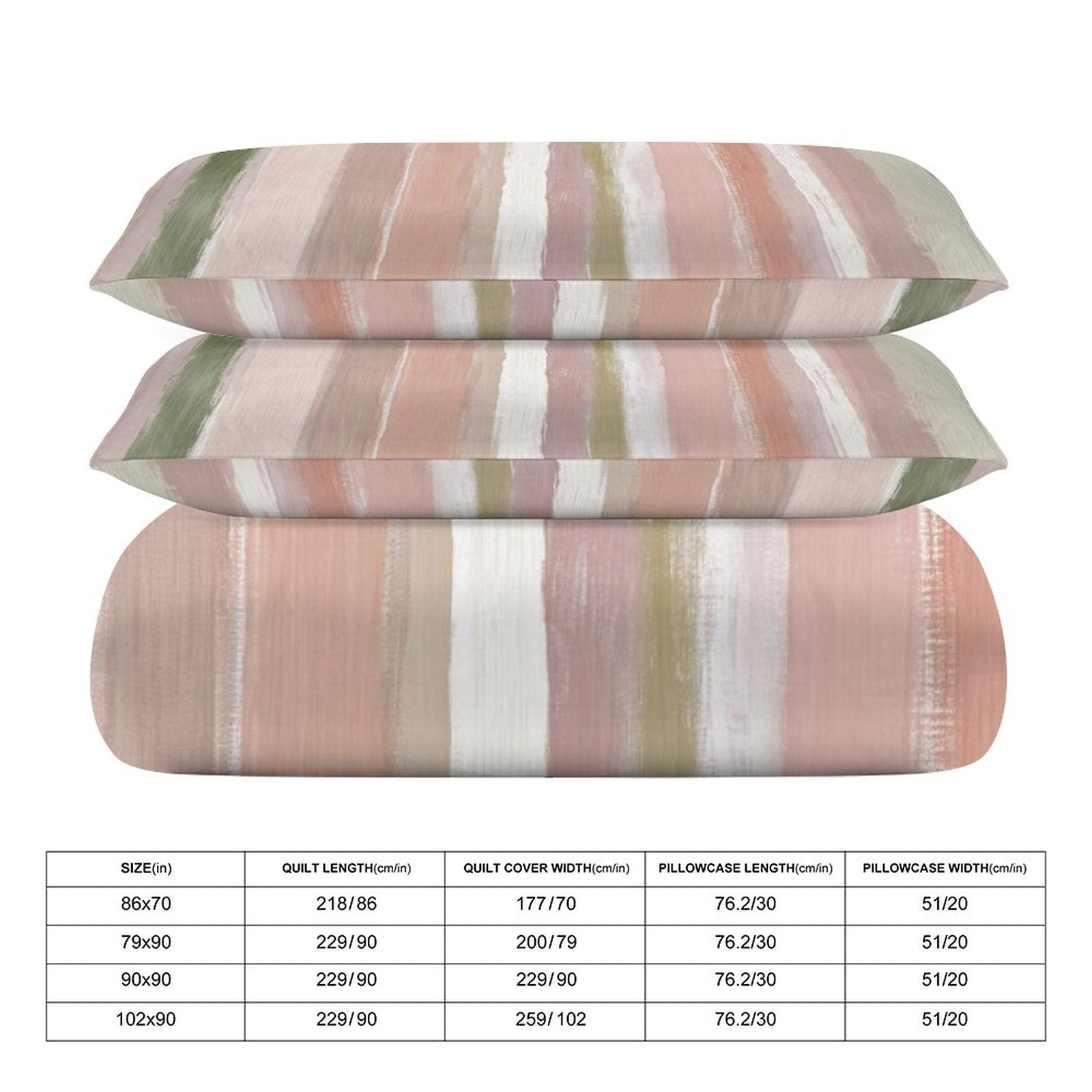 Full 3-Piece Bedding Set-86"×70"/ 218×177cm