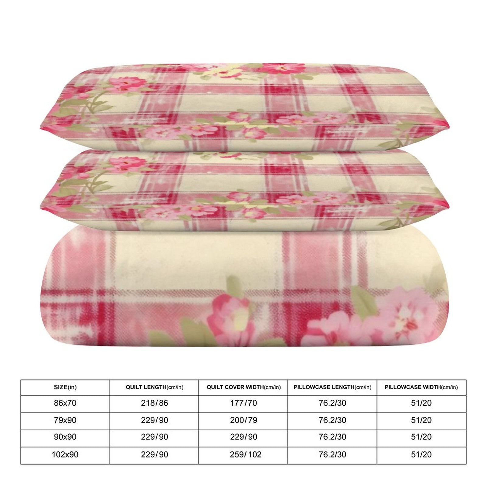 Queen 3-Piece Bedding Set-90"x90"/ 229x229cm