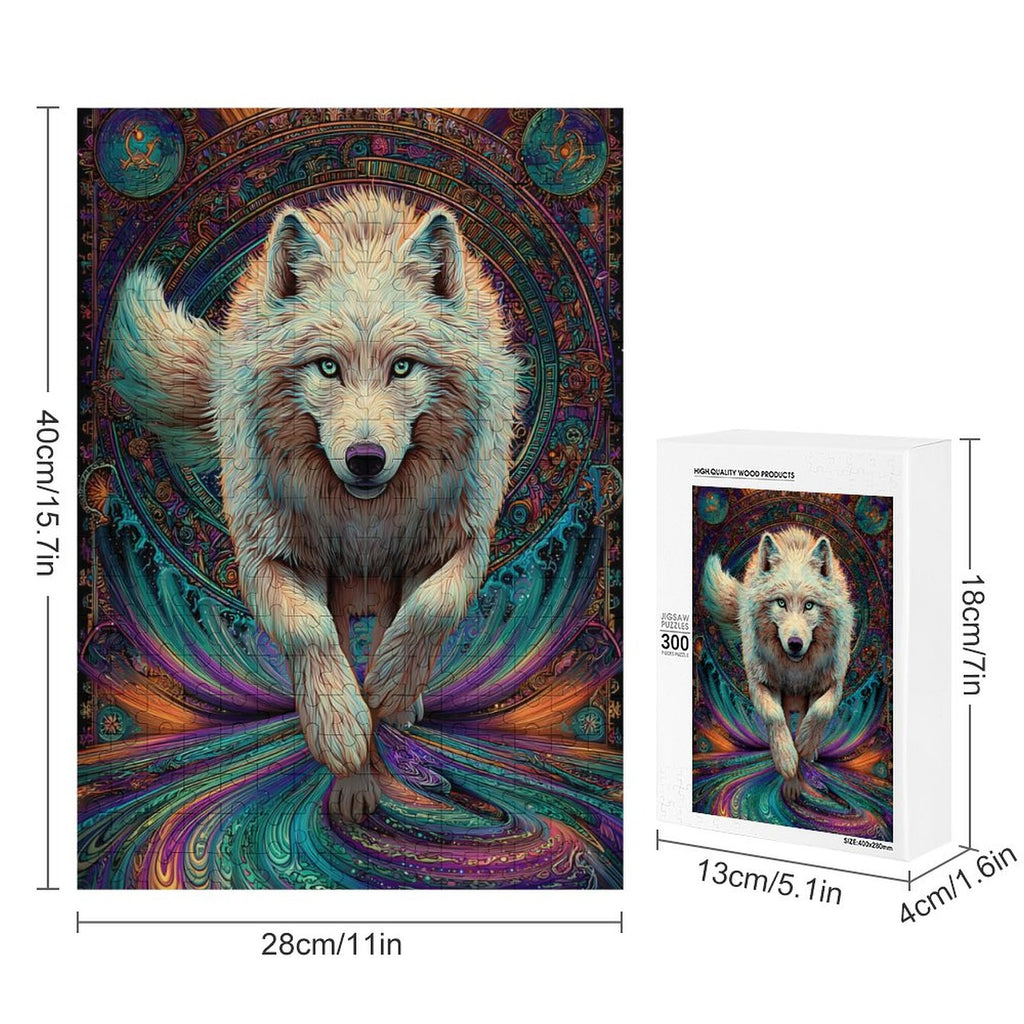 White Wolf Wooden Puzzle