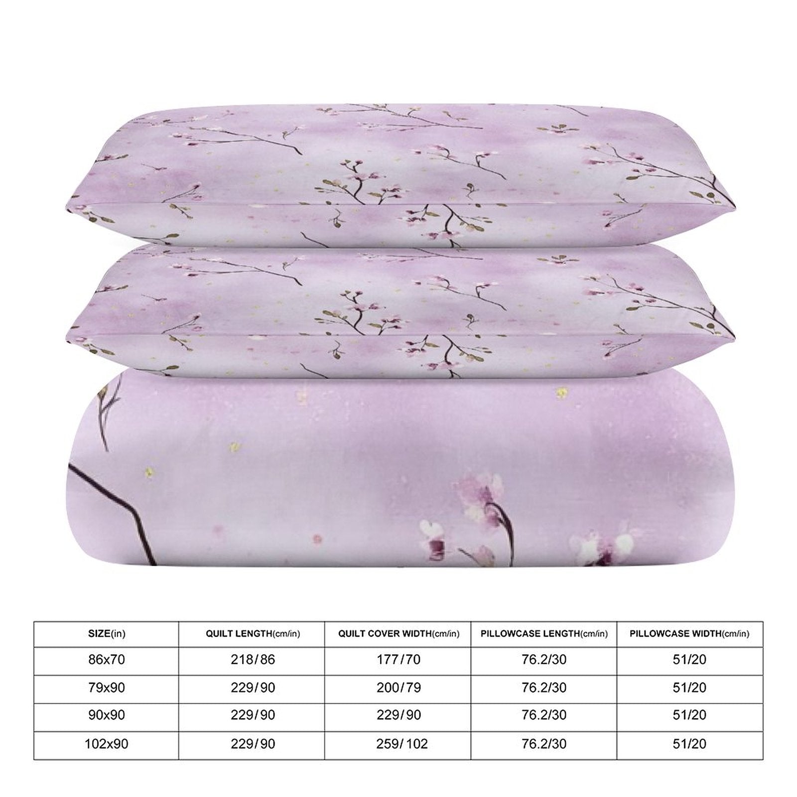 Queen 3-Piece Bedding Set-90"x90"/ 229x229cm