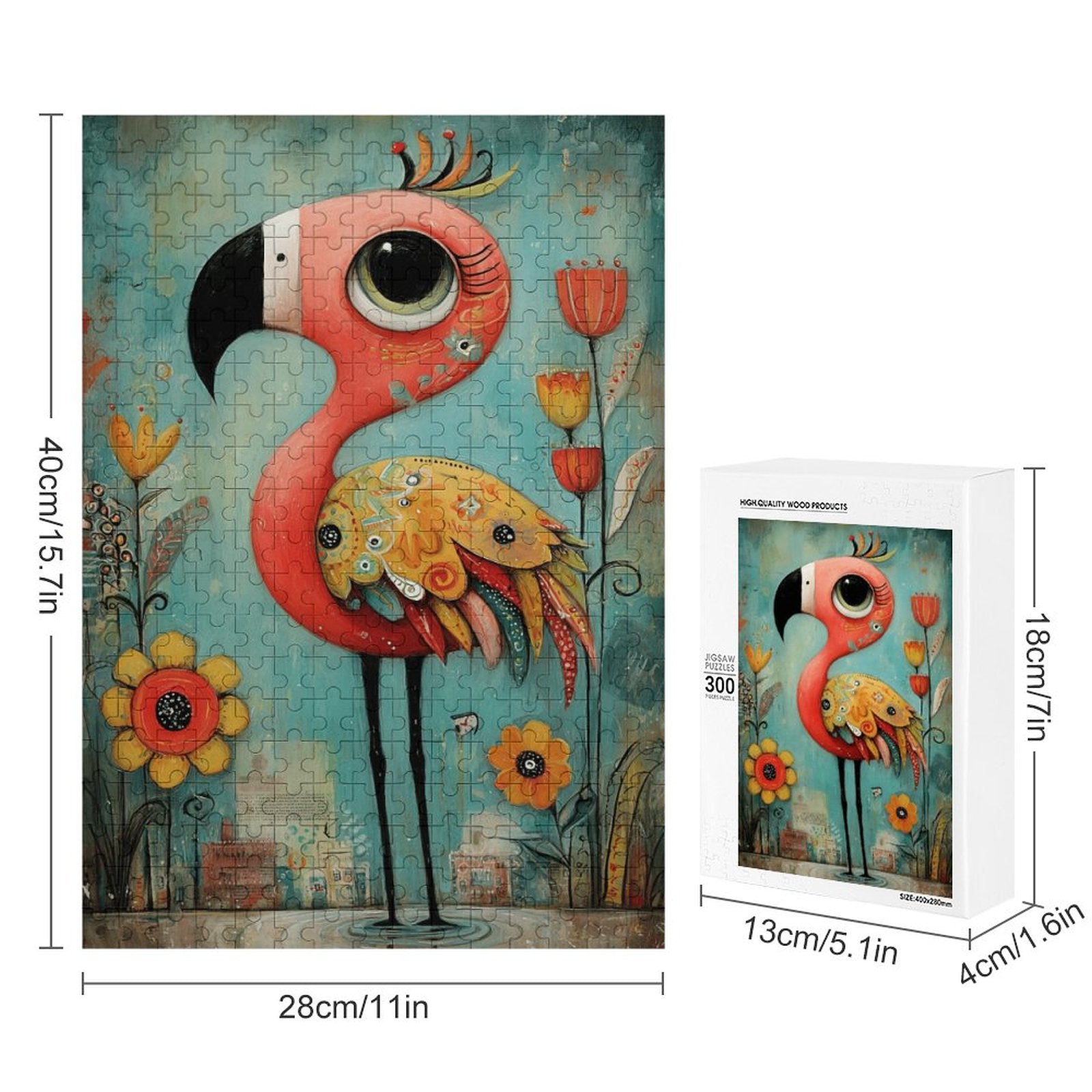 Regal Flamingo Wooden Puzzle