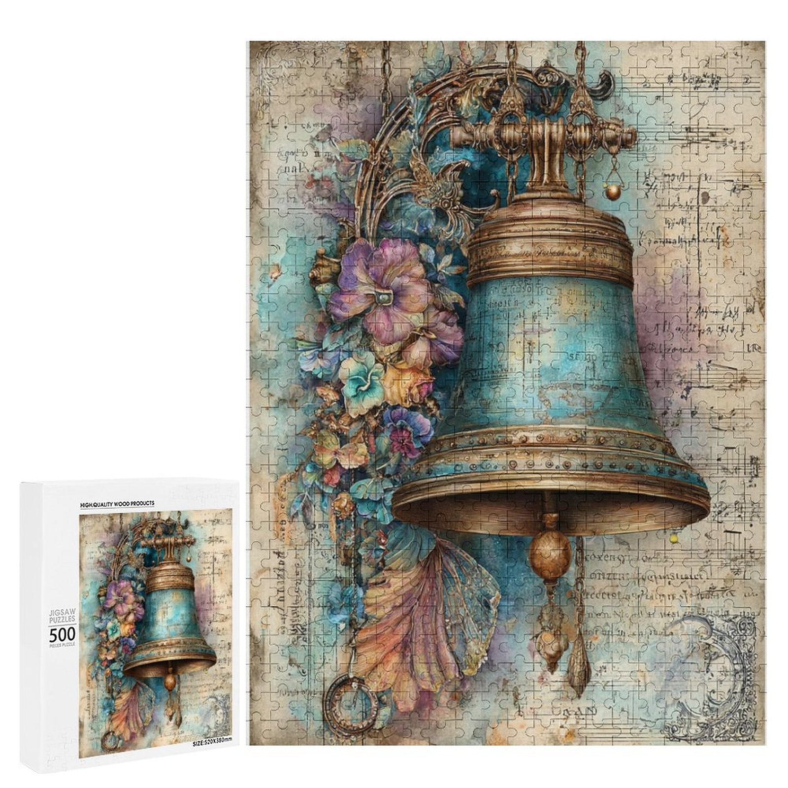 Bronze Bell Wooden Puzzle