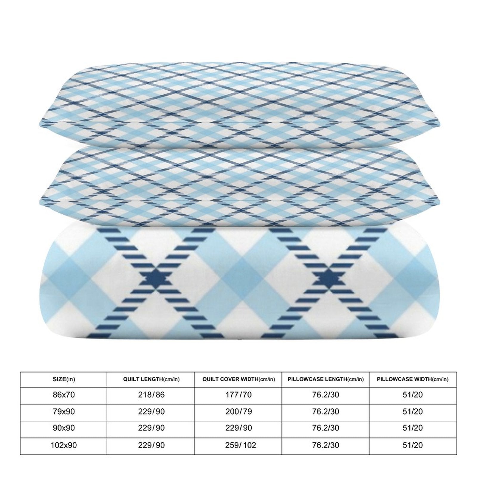 King 3-Piece Bedding Set-102"x90"/ 259x229cm