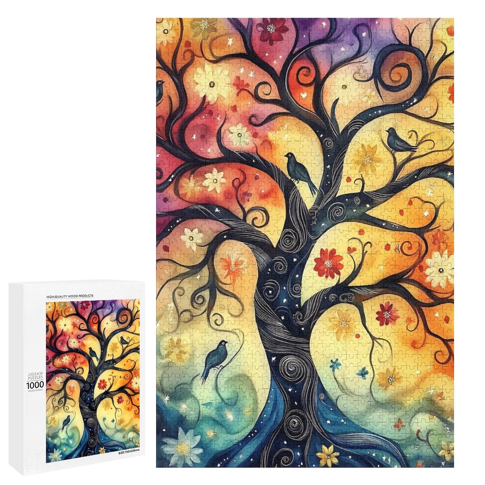 Birds in a tree Wooden Puzzle