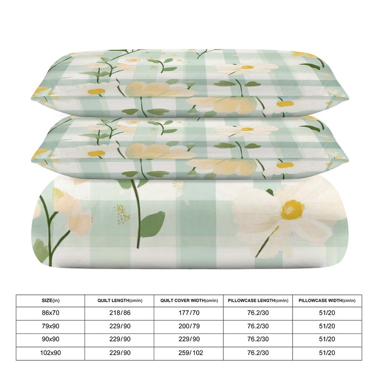 Queen 3-Piece Bedding Set-90"x90"/ 229x229cm