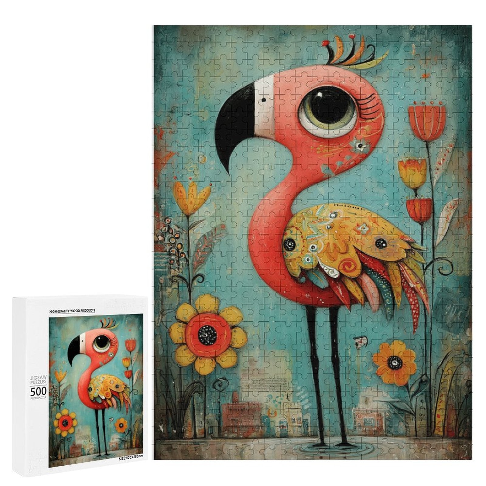 Regal Flamingo Wooden Puzzle