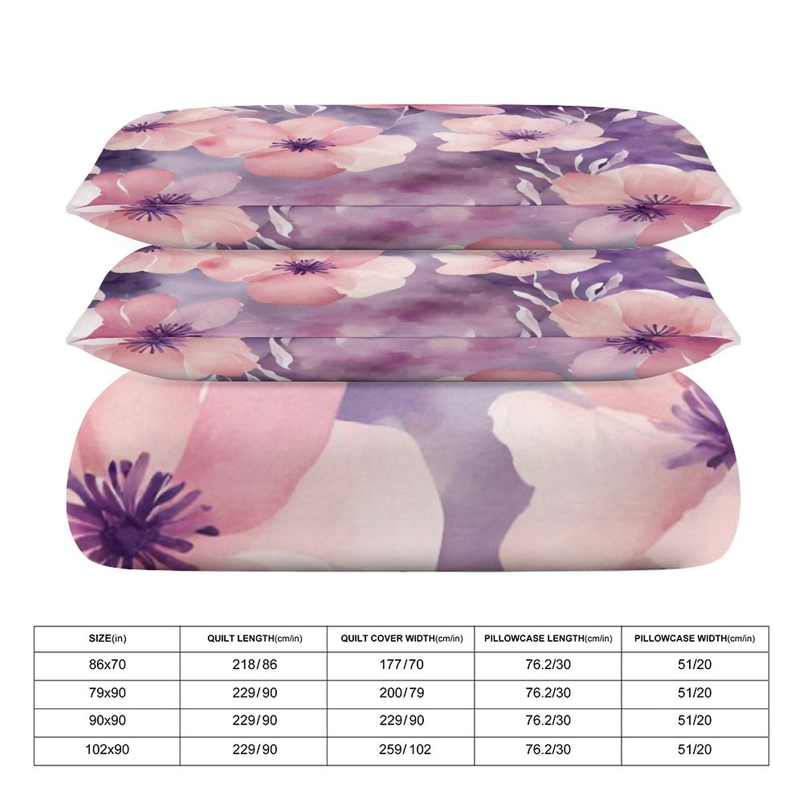 King 3-Piece Bedding Set-102"x90"/ 259x229cm